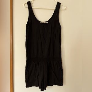 Black casual romper